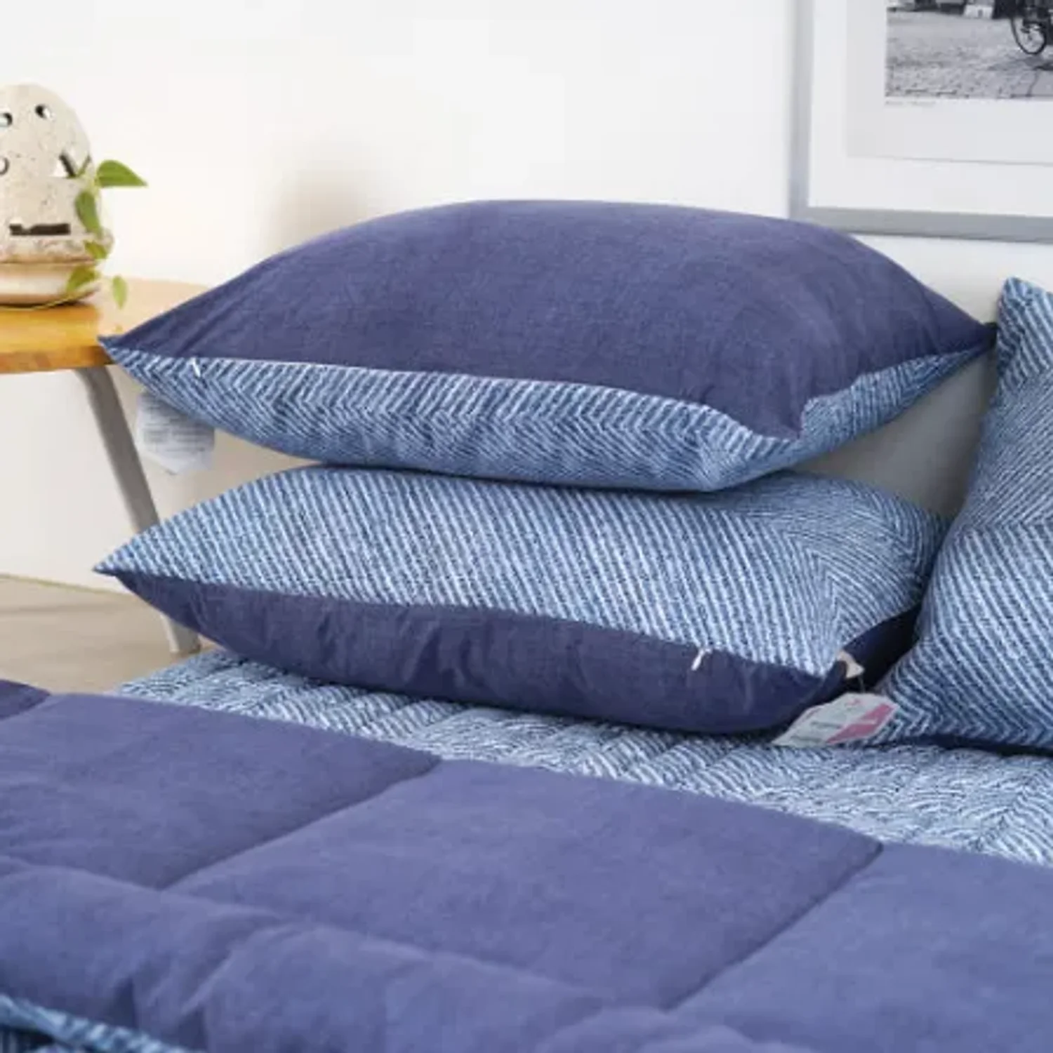 메이플 베개커버(블루)