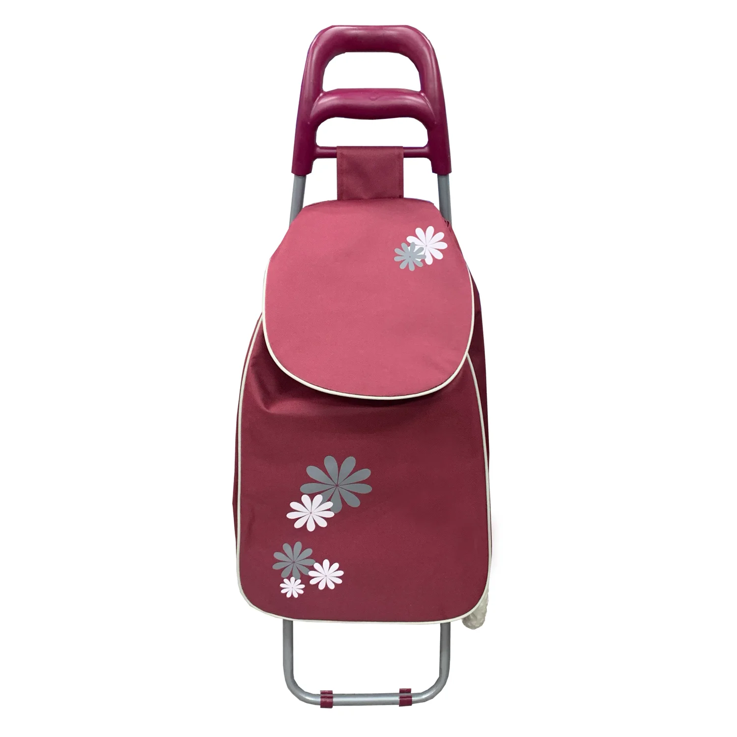 [유럽형 꽃패턴 레드]3단 카트